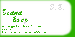 diana bocz business card